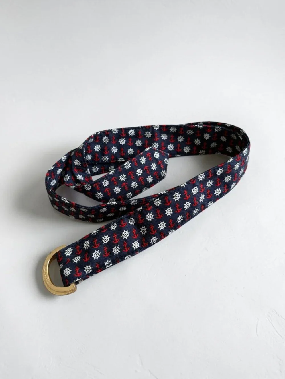 VINEYARD VINES Women’s Navy White Anchor Sailing Belt Size Small